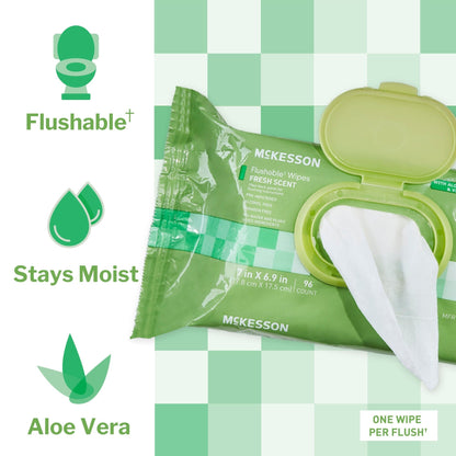 WIPE, WET FLUSHABLE SCENTED SFT PK W/LID (96/PK 6PK/CS)
