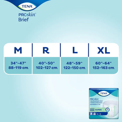 BRIEF, TENA PROSKIN SUPER MED (20/BG 4BG/CS)