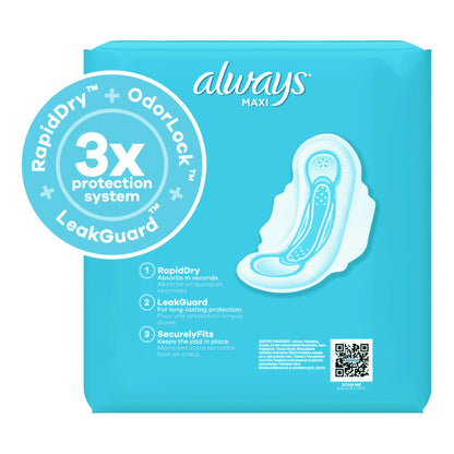 PAD, ALWAYS MAXI W/FLEXI-WINGSJUMBO SZ3 (33/PK)