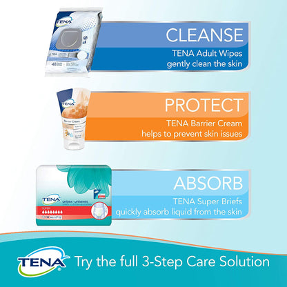 WASHCLOTH, WET ULTRAFLSH TENA FLSHBL (48/PK 12PK/C SCAPER