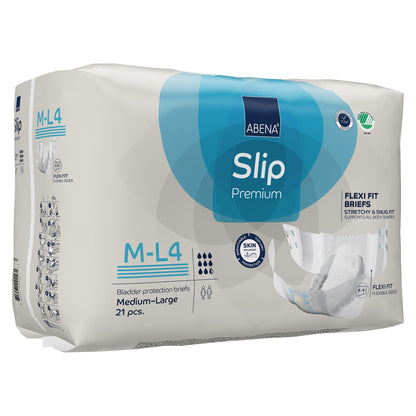 BRIEF, INCONT SLIP FLEX FIT PREM M4-L4 MED/LG (21/PK 4PK/CS)