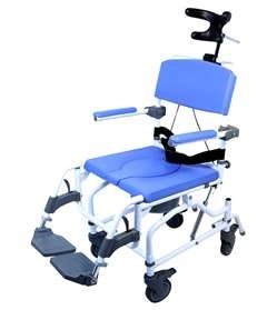 COMMODE, SHOWER ALUMINUM TILT HEALTHLINE EZEE LIFE 18" D/S