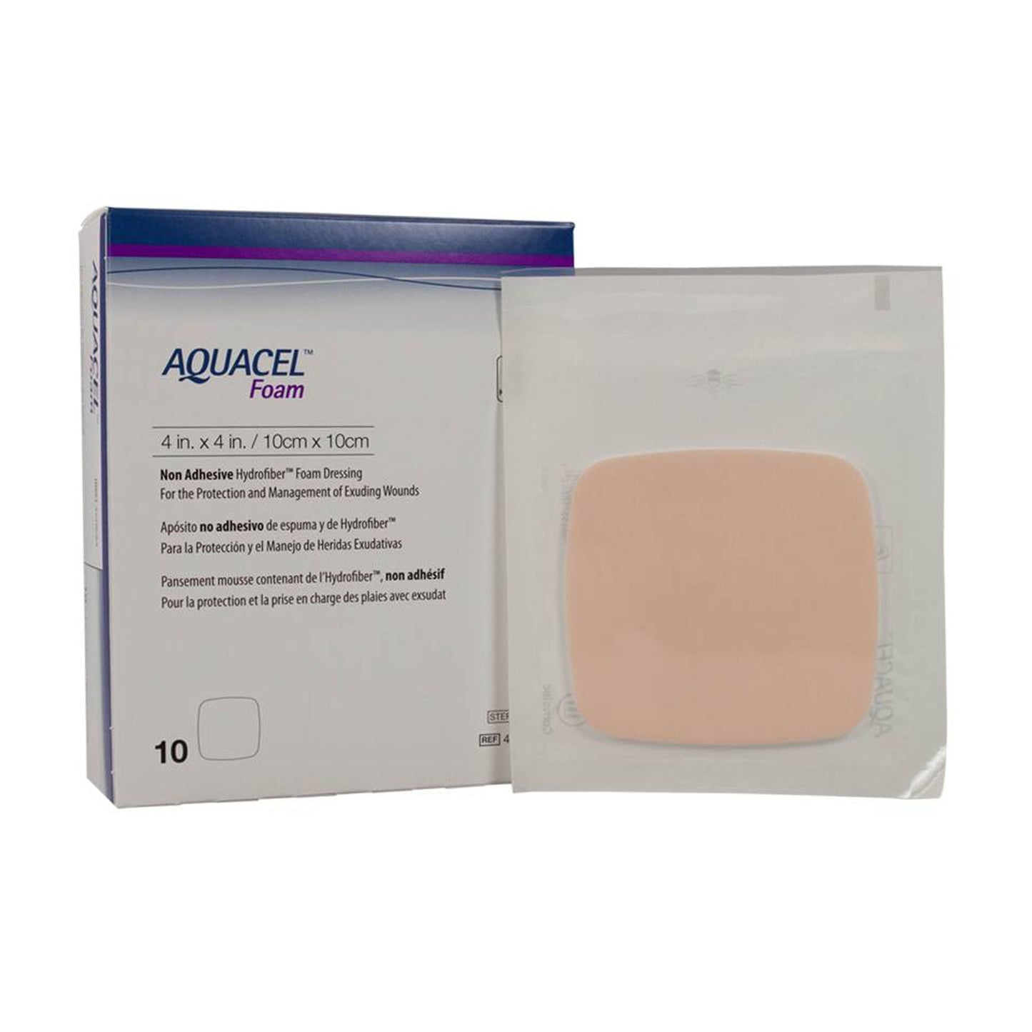 DRESSING, WND AQUACEL N/ADH FM4X4" (10/BX)