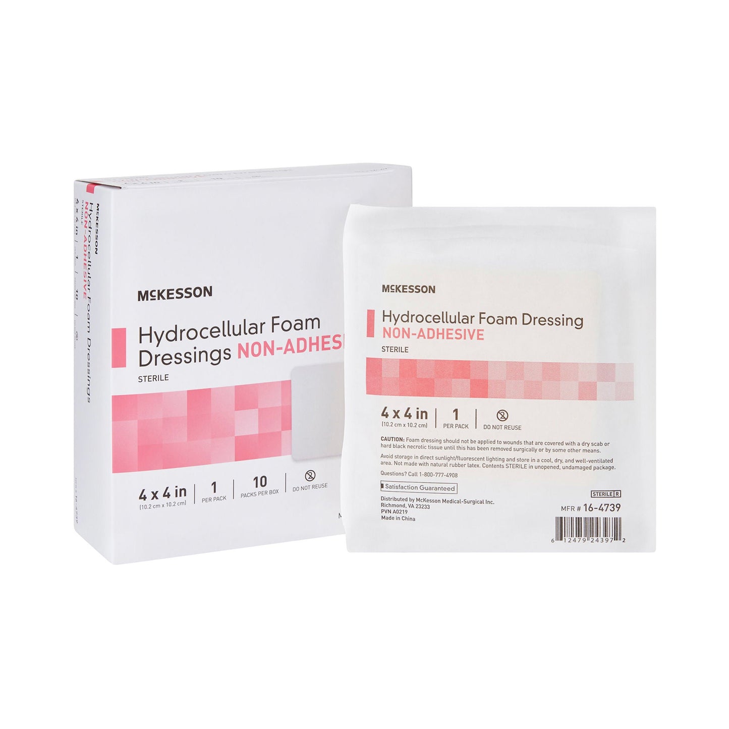 DRESSING, HYDROCELLULAR NON-ADH STR FOAM 4"X4" (10BX/CS)