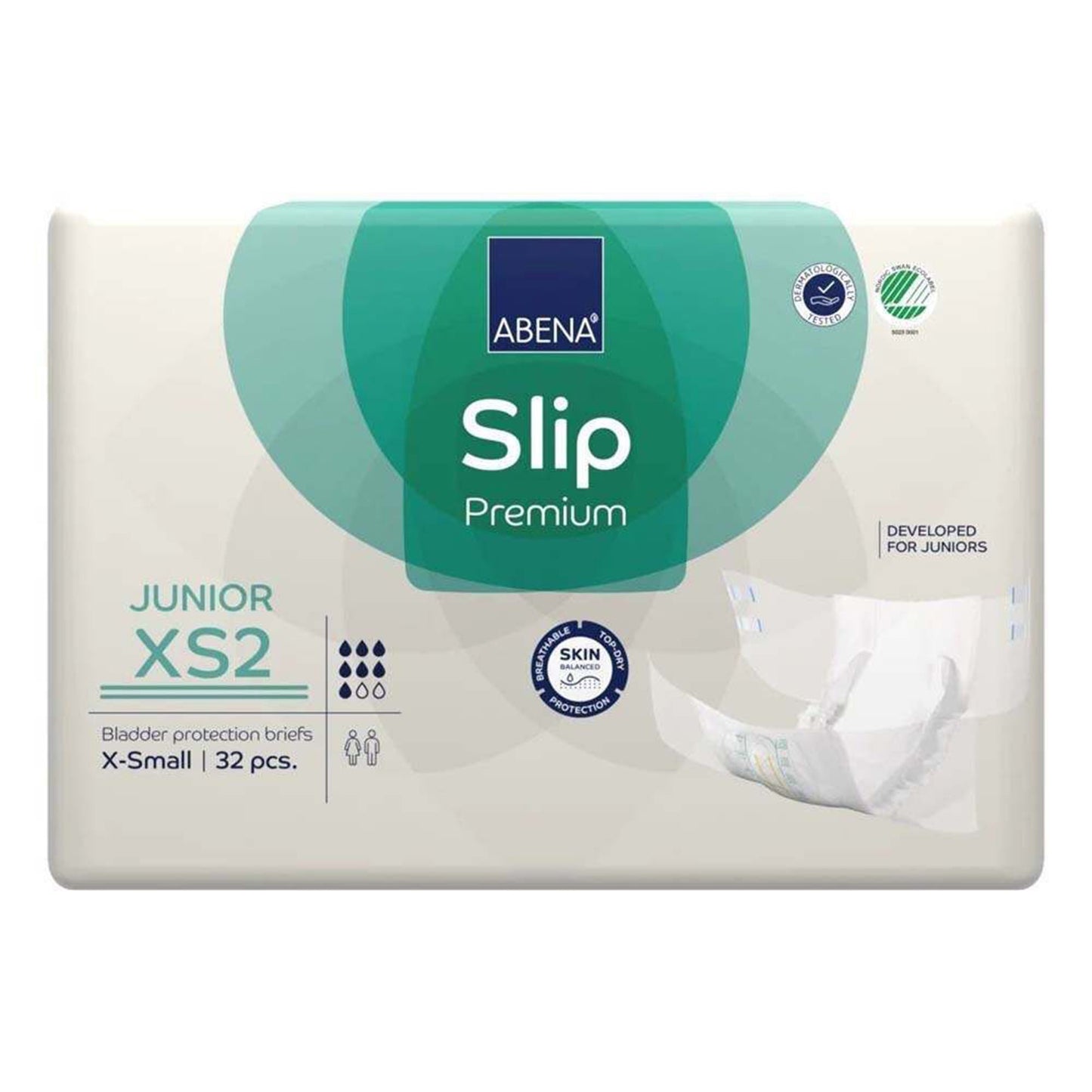 BRIEF, INCONT ABENA SLIP PREM JUNIOR XS2 XSM (32/PK 4PK/CS)