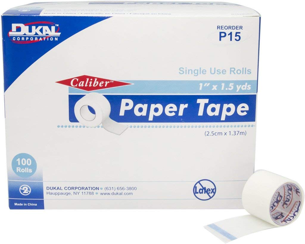 TAPE, PAPER SNGL USE SHORT RL 1"X1.5YDS (100/BX 5B PLMTRE