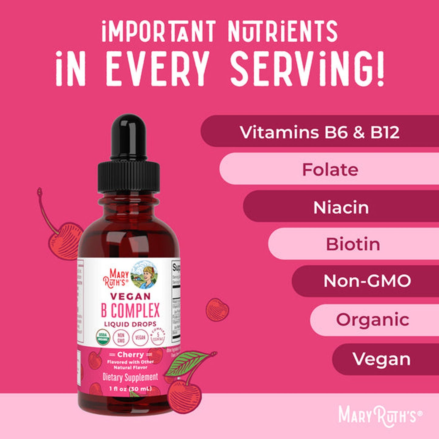SUPPLEMENT, DRP ORGANIC VEGAN B-COMPLEX 1OZ (6/CS)