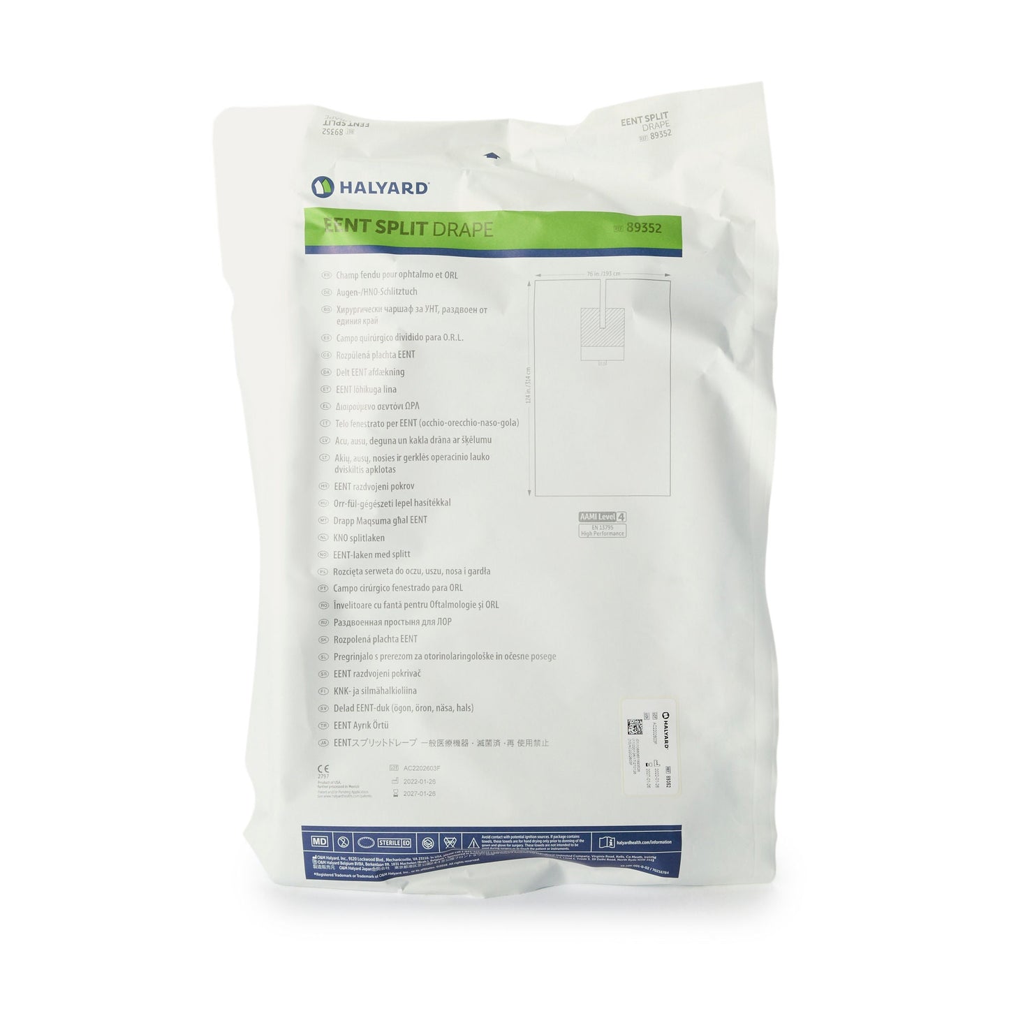 DRAPE, ENT SPLIT 76"X124" (18/CS)