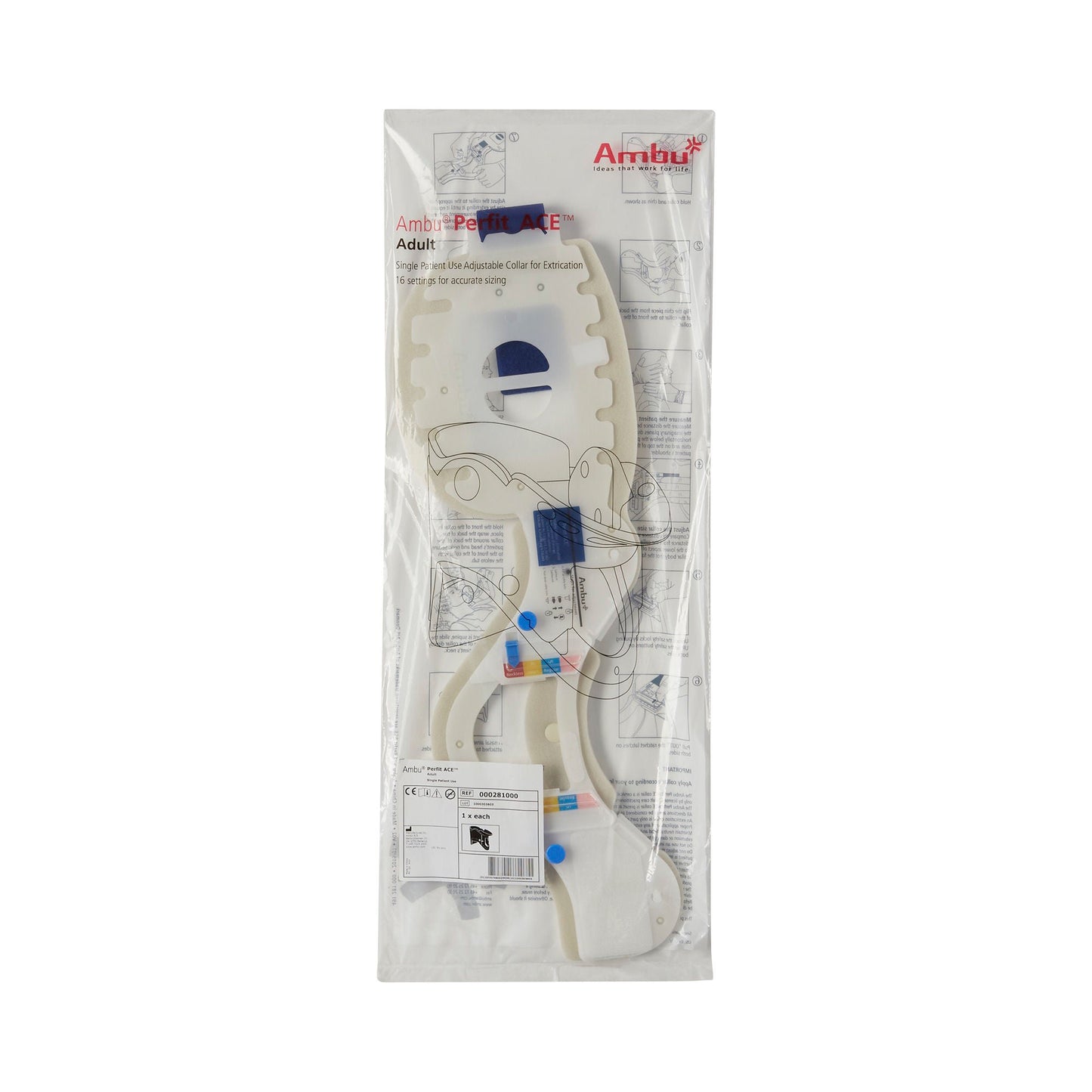 COLLAR, CERVICAL EXTRICATION ADJ (30/CS)