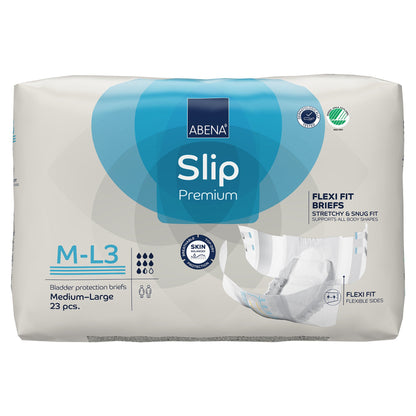 BRIEF, INCONT SLIP FLEX FIT PREM M3-L3 MED/LG (23/PK 4PK/CS)