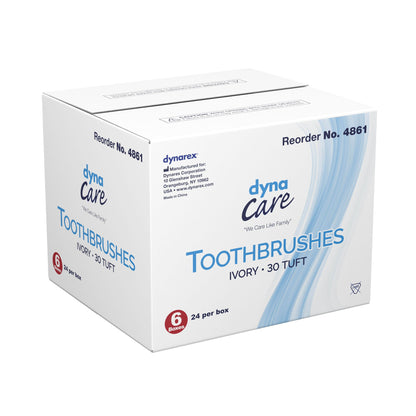 TOOTHBRUSH, 30TUFT ADLT IVORY (144/BX 10BX/CS)