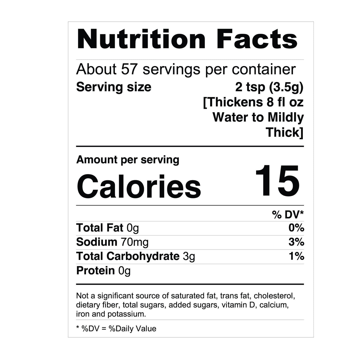 FOOD THICKENER, CLEAR 7.24OZ (6/CS)