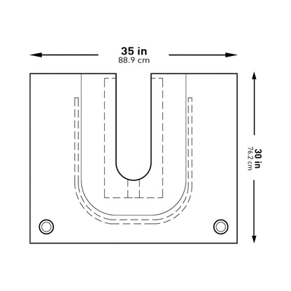 DRAPE, SURG ORTHO IMPERVIOUS W/SPLIT & POUCH 35"X30" (18/CS)