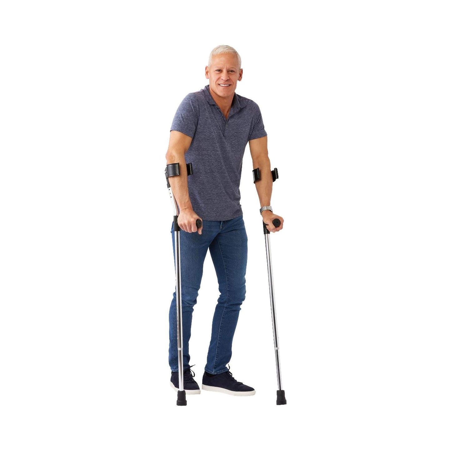 CRUTCH, ALUM FOREARM ADJ TL ADLT 300LB 35-41"