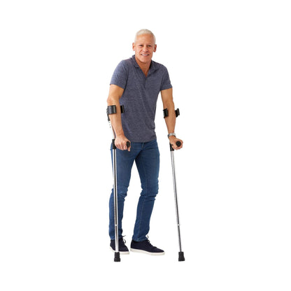 CRUTCH, ALUM FOREARM ADJ TL ADLT 300LB 35-41"