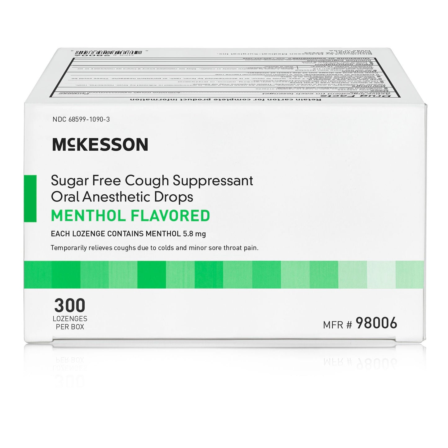 LOZENGE, COUGH SUPPRESS SUG-FREE MENTHOL (300/BX 12BX/CS)