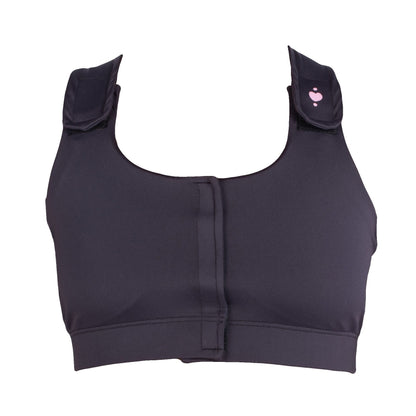 BRA, PST-OP SERENA W/PCKT PUFFADJ STRAP BLK LG (36/CS)