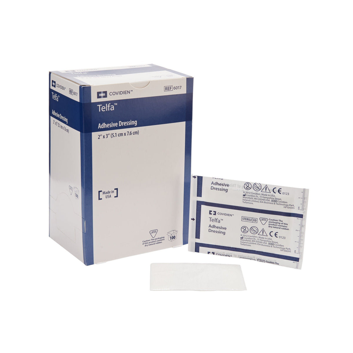DRESSING, TELFA ADHSV STR 2"X 3" (100/CT) KENDAL