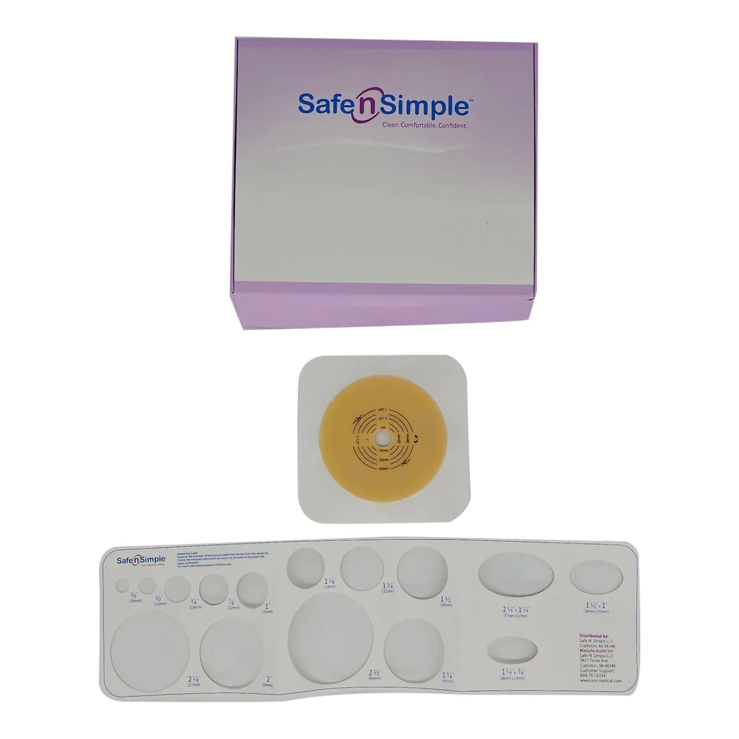 BARRIER, OSTOMY 2PC EXT TAPE COLLAR WHT 2 1/4" (5/BX 8BX/CS)