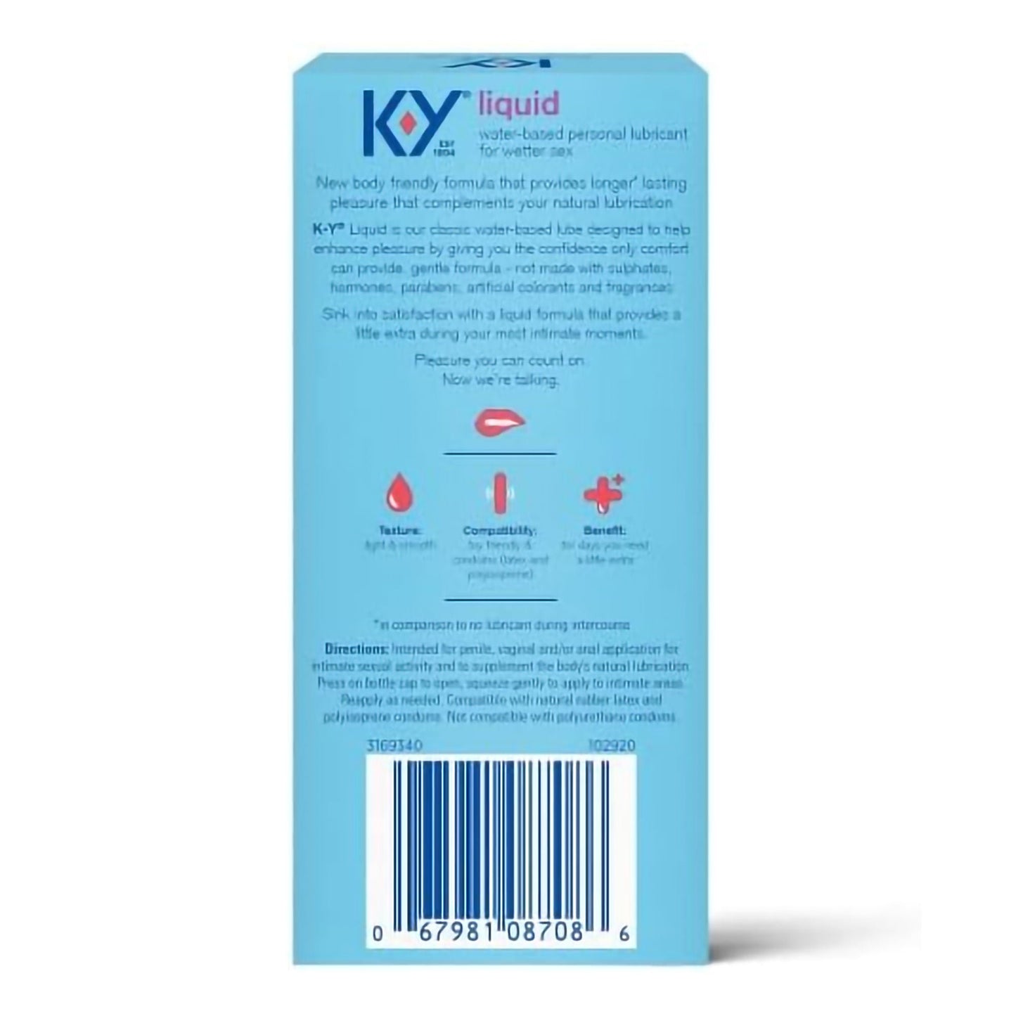 LUBRICATING LIQ, K-Y 2.5OZ