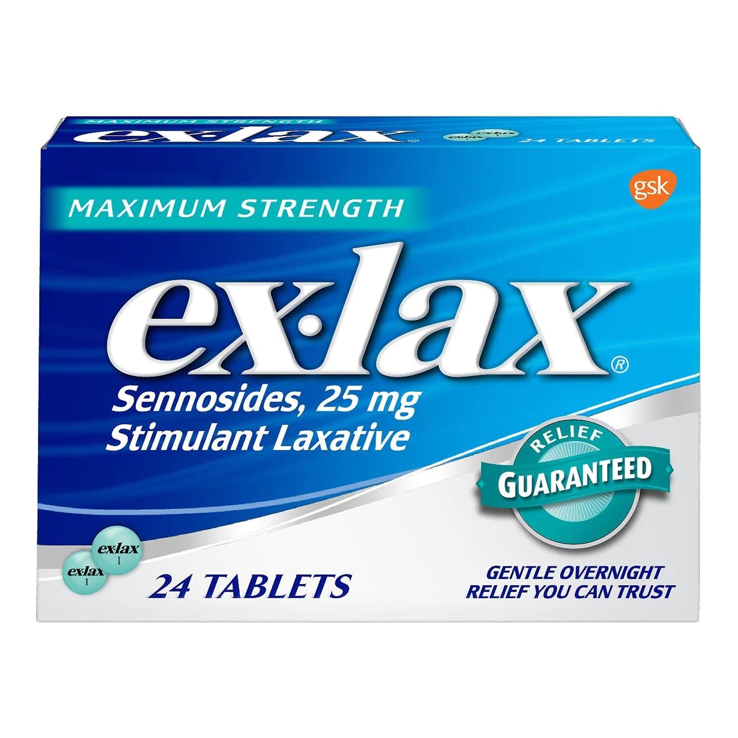 EX-LAX, TAB MAX RELIEF 25MG (24/BX)