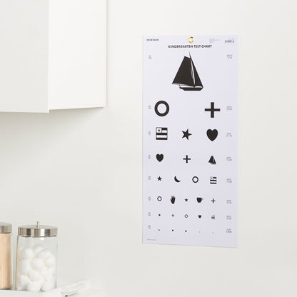 CHART, EYE TEST KINDERGRTN LF 20' 22"X11" (5/BG)