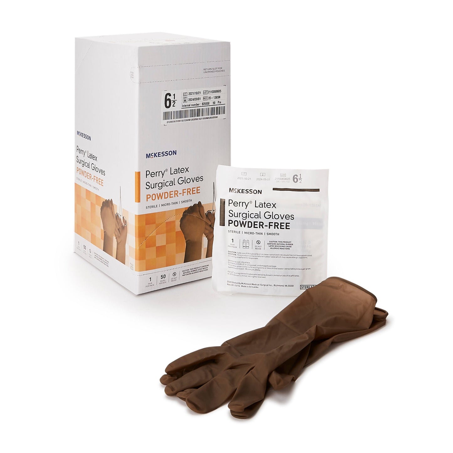GLOVE, SURG LTX 6.5 STR2 SMTH MICROTHIN (50PR/BX 4BX/CS)