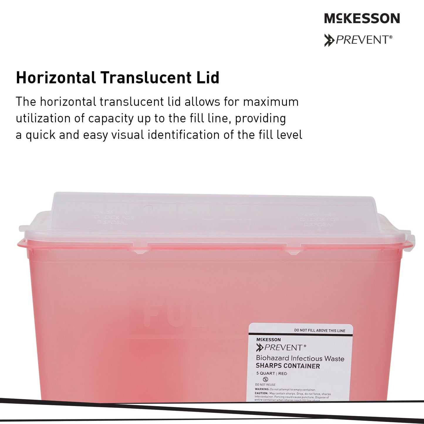 CONTAINER, SHARPS RED 5QT HORIZ (10/BX 2BX/CS)