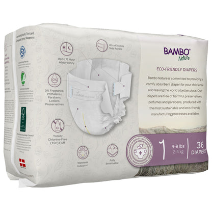 DIAPER, BABY BAMBO NATURE SZ1 (36/BG 6BG/CS)