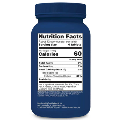 GLUCOSE, TAB TRUEPLUS 15GR RASPBERRY (50/BT 12BT/CS)