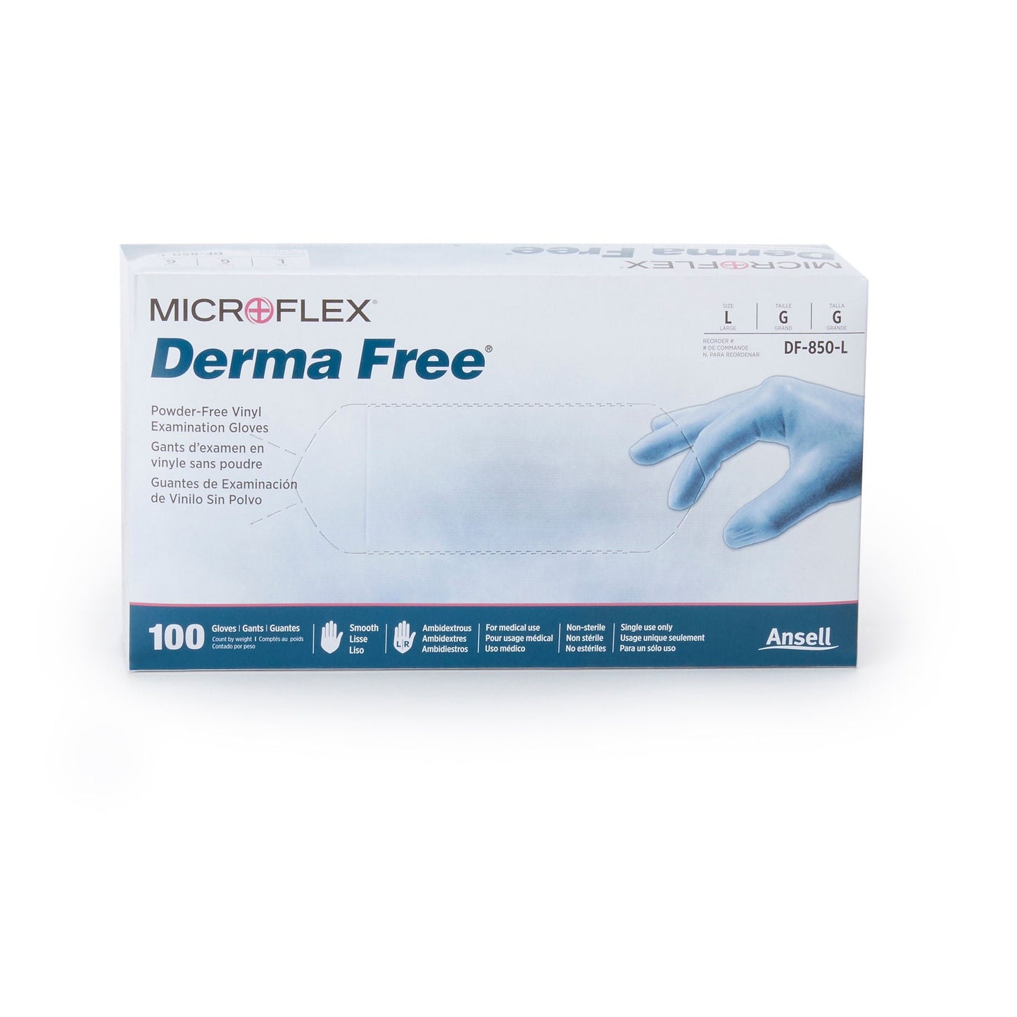 GLOVE, EXAM VNYL LG N/S (100/BX 10BX/CS)
