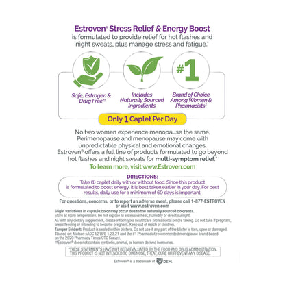 SUPPLEMENT, CAP ESTROVEN STRESS RELIEF+ENERGY (28/BX 12BX/CS