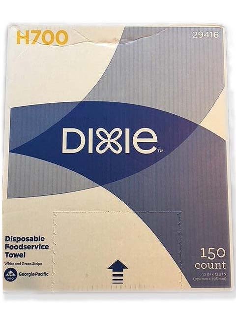 WIPER, SPUNLACE WHT/GRN STRP (150/CS)