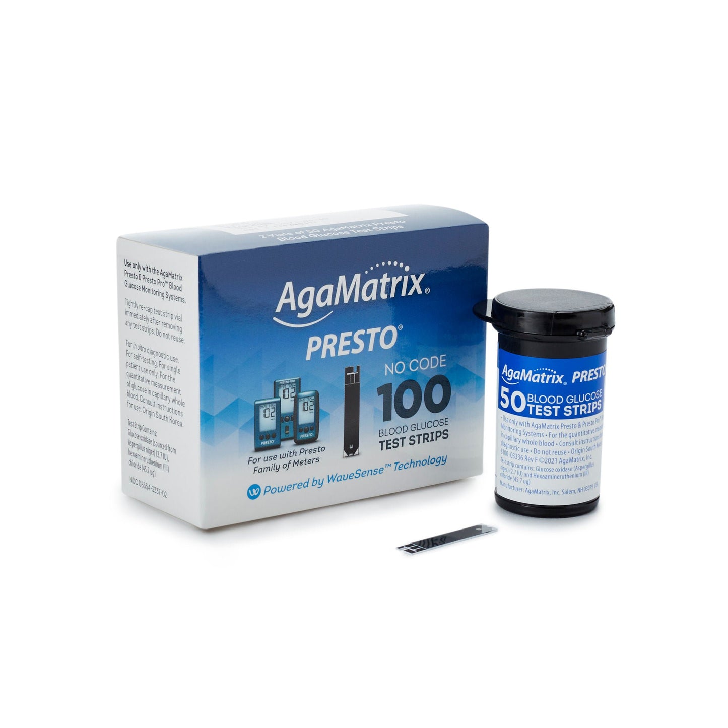 TEST STRIP, BLD GLUC WAVESENSEPRESTO (100/BX 12BX