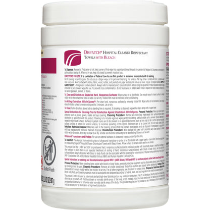 TOWEL, DISINFECTANT W/BLEACH (150EA/PK 8PK/CS)