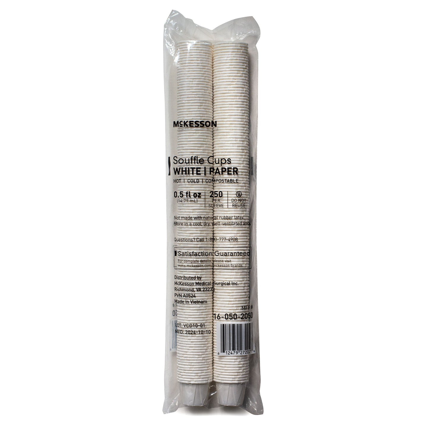 CUP, SOUFFLE PORTN TRTD PAPER WHT 0.5OZ (250/SL 20SL/CS)