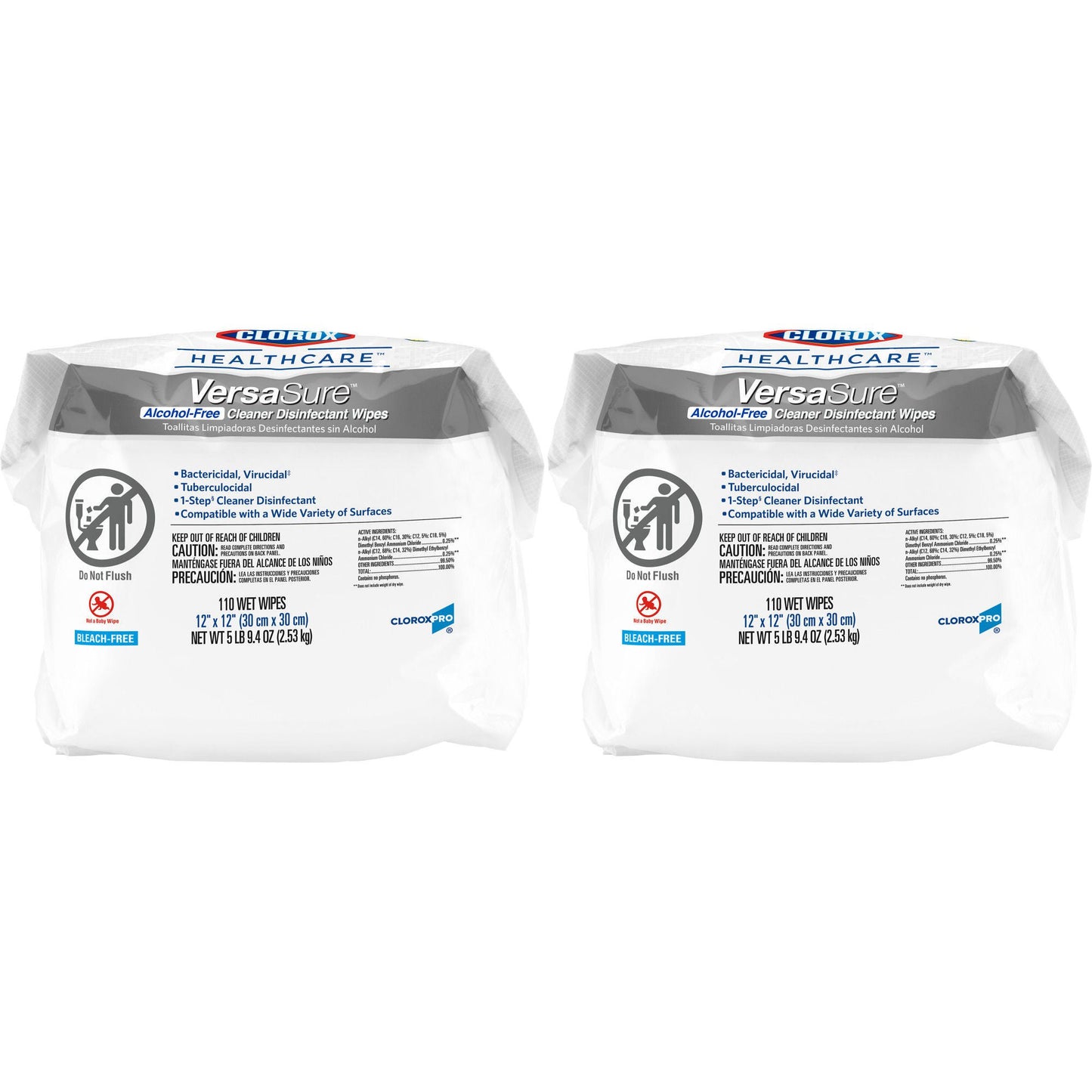 WIPE, DISINFECTANT VERSASURE ALCHL FREE REFILL (110/PK 2PK/C