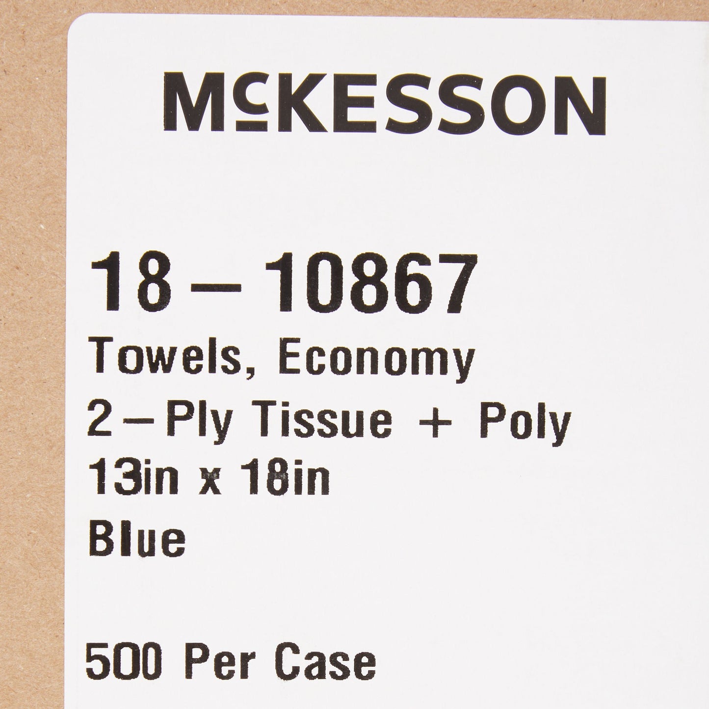 TOWEL, PRO 2PLY ECON BLU 13X18(500/CS)