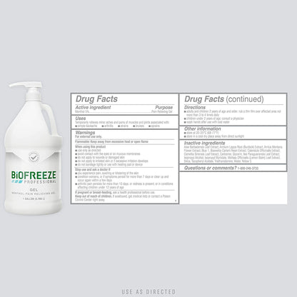BIOFREEZE PRO, GEL GRN 1GAL PUMP SOLD SEPARATELY (4/CS)