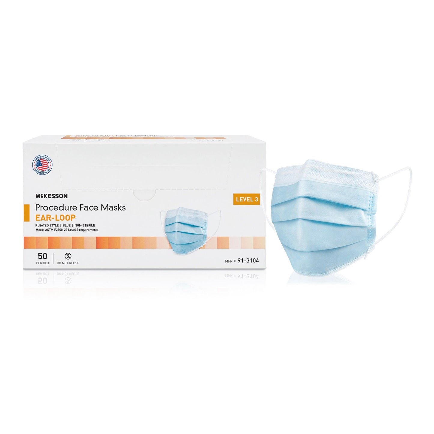 MASK, PROC LOOPS ASTM3 BLU (50/BX 10BX/CS)