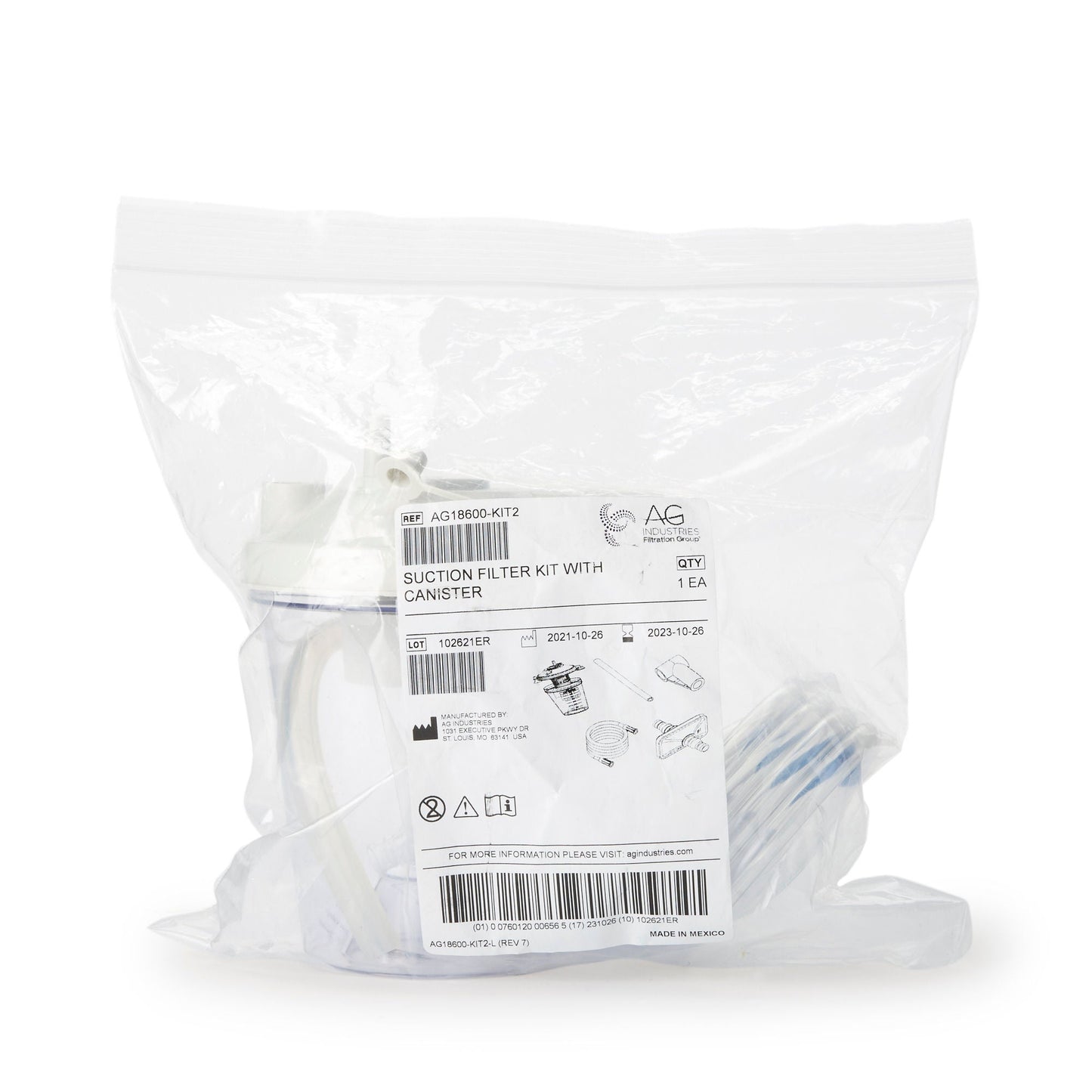 CANISTER KIT, SUCTION FILTER 800CC DISP VACUMAX