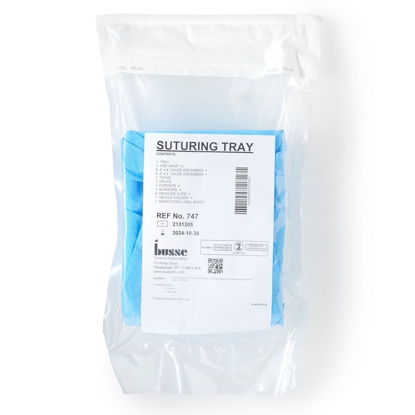 SUTURE TRAY, NDL HLDR ADSON FCPS (20/CS)