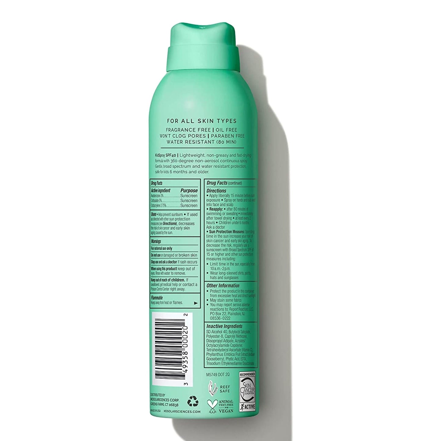 SUNSCREEN, SPRAY KIDS 6OZ (6/PK 4PK/CS)
