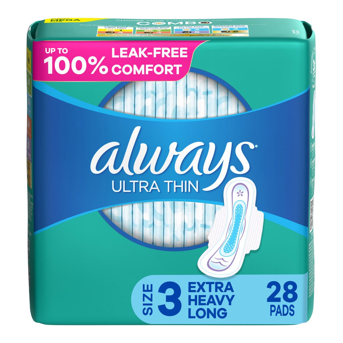 PAD, ALWAYS ULTRA THIN FLEX-WINGS SZ3 (28/PK)