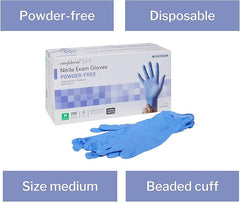 McKesson Confiderm 3.5C Nitrile Exam Gloves, Non-Sterile, Powder-Free, Blue, Medium, 200 Count, 1 Box