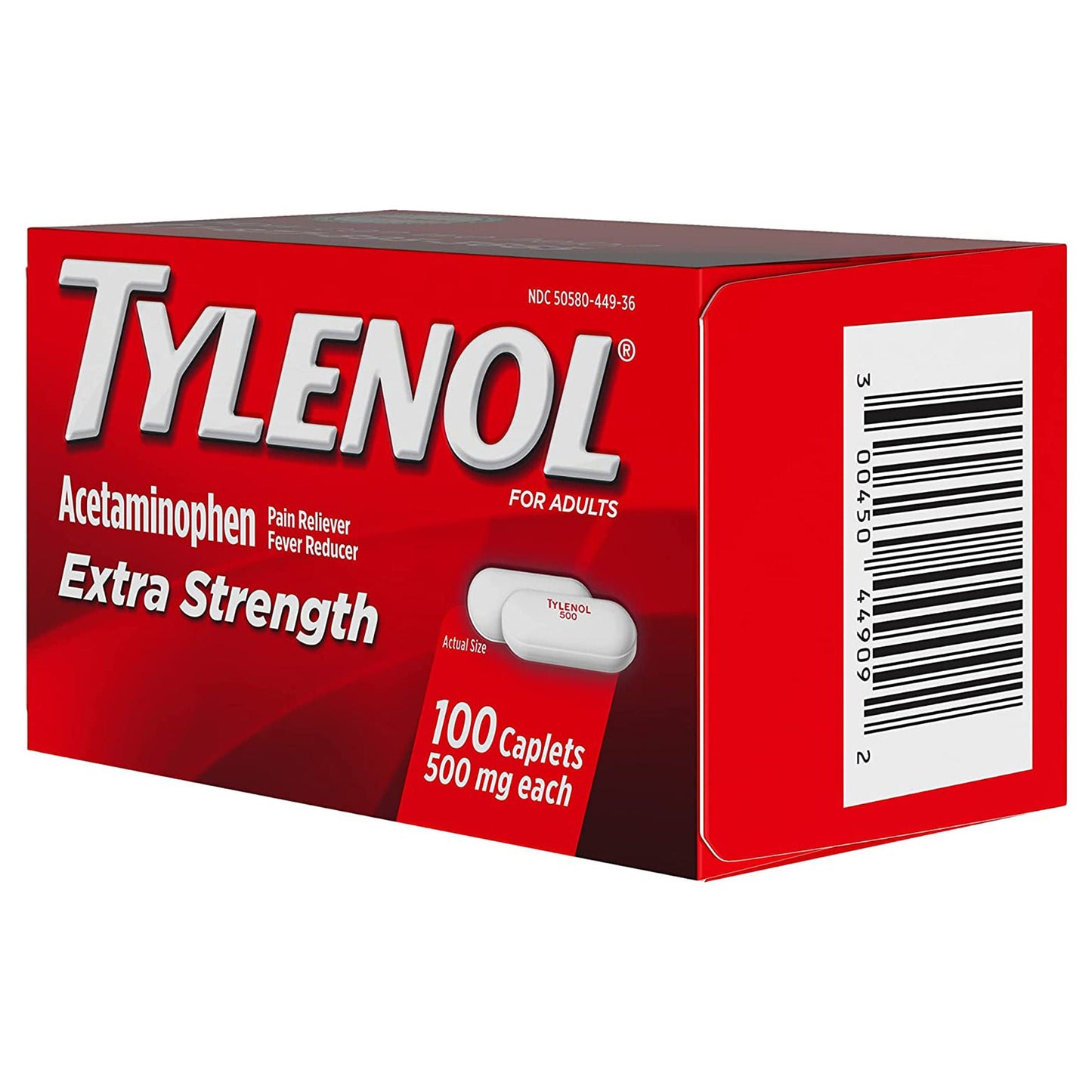 TYLENOL, CAP XSTRENGTH 500MG (100/BT)