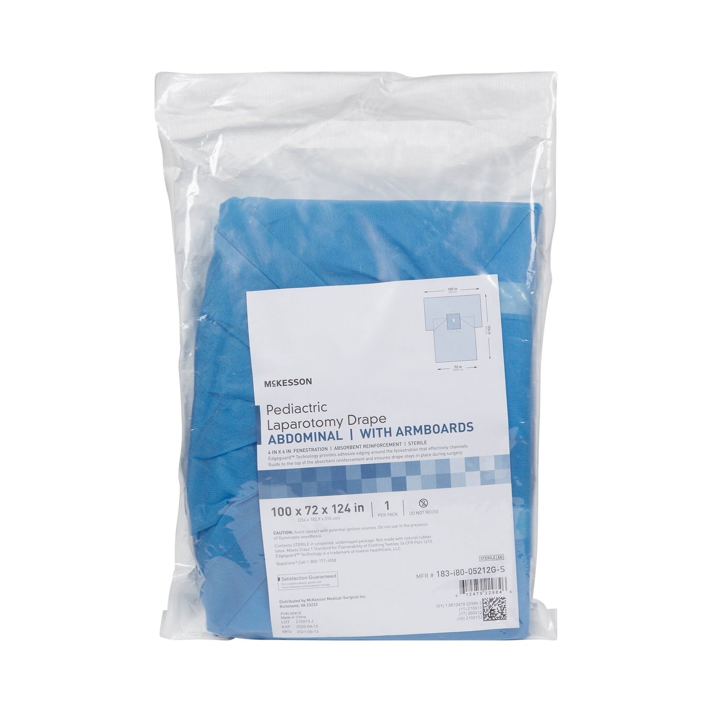 DRAPE, SURGICAL PED LAPAROTOMYSTR 72"X124" (10/CS)