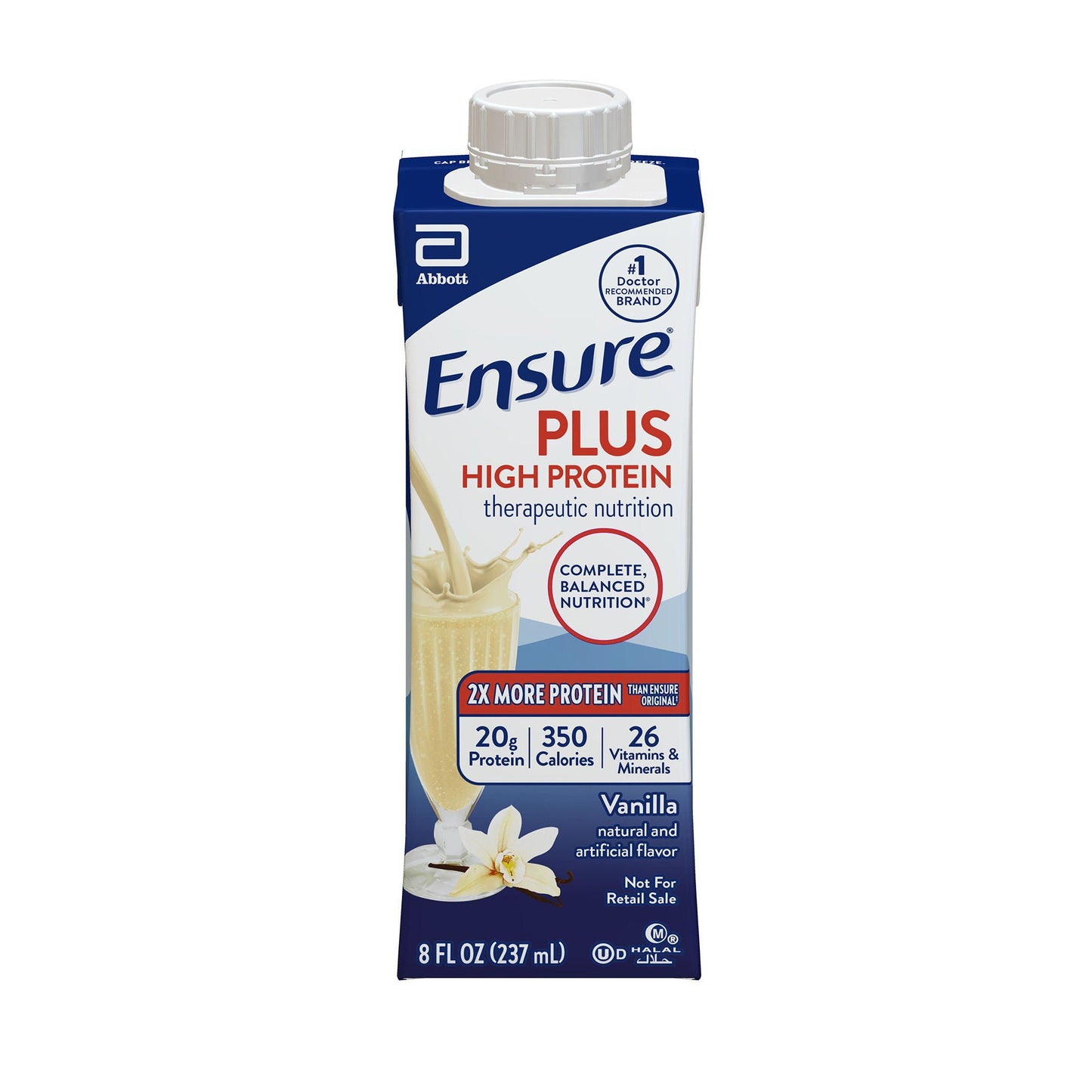 ENSURE PLUS, HIGH PROTEIN VANILLA 8OZ (24/CS)