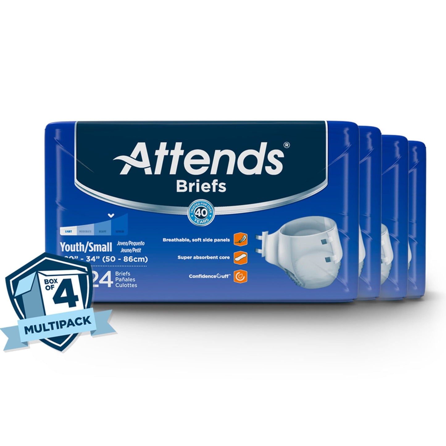 BRIEF, INCONTINENCE ATTENDS S M (24/BG 4BG/CS)