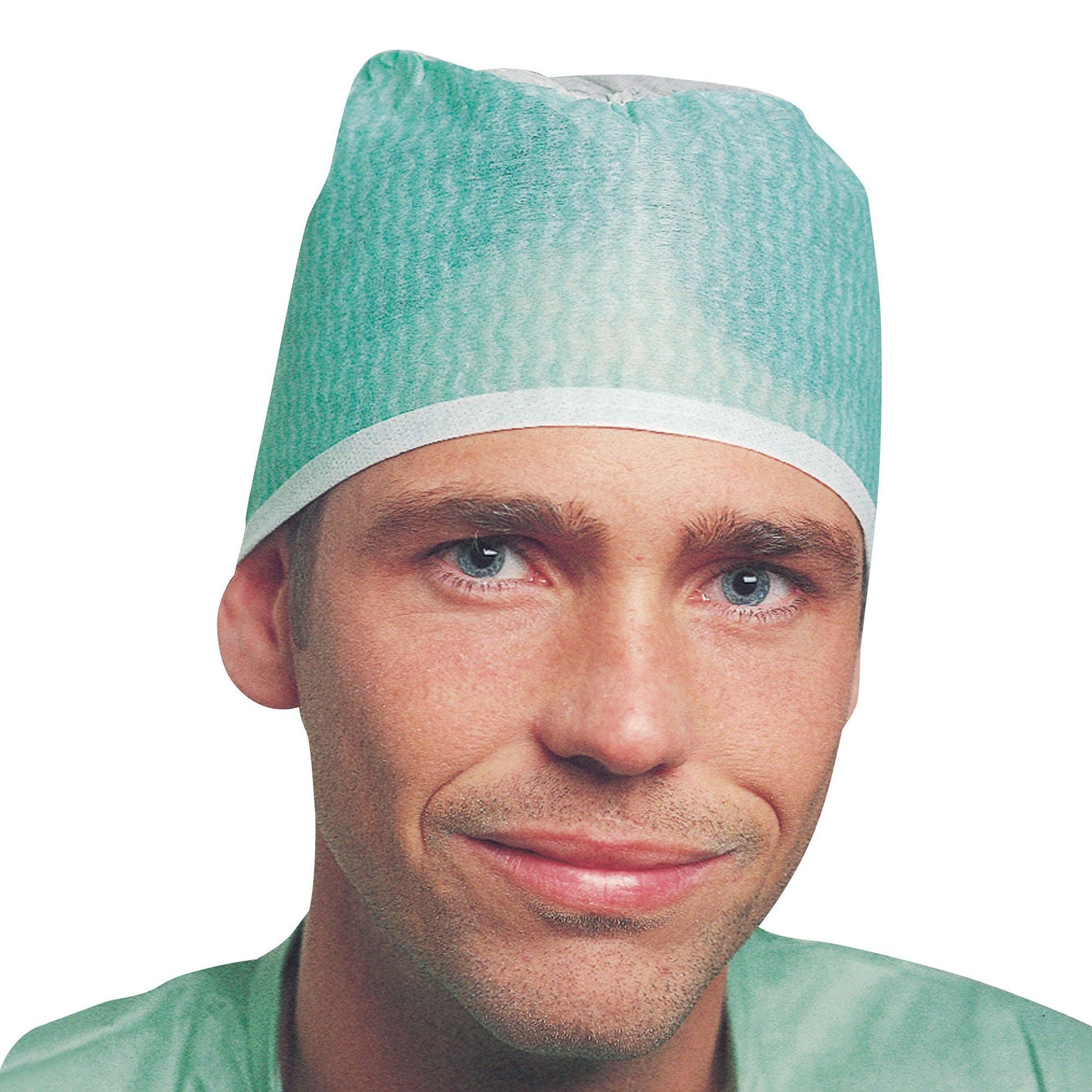 CAP, BOUF SHEER W/TIES GRN (100/BX 5BX/CS)